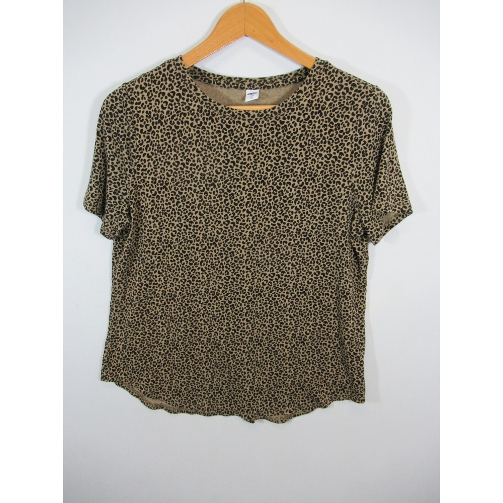 Old Navy Animal Print T-shirt Women Large Short Sleeve Luxe